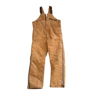 Vintage Key Brown Bib Overalls Men's Large Reg Outerwear Insulated Lined USA